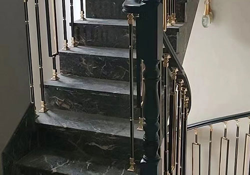 怀柔铝艺雕花楼梯定制装修设计效果图