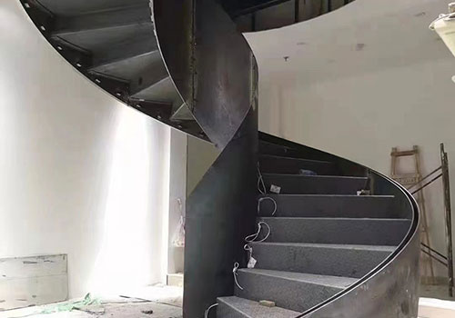 北京弧形旋转楼梯扶手设计装修效果图