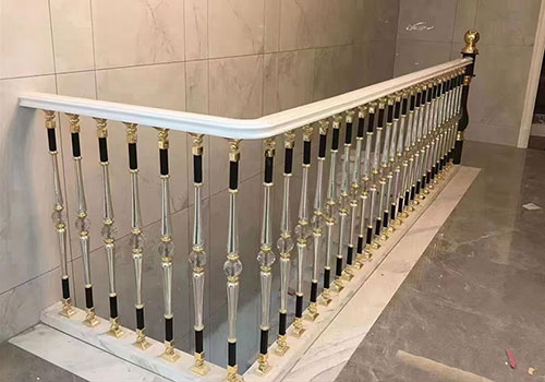 北京现代简约风格别墅室内不锈钢楼梯扶手定制设计装修效果图